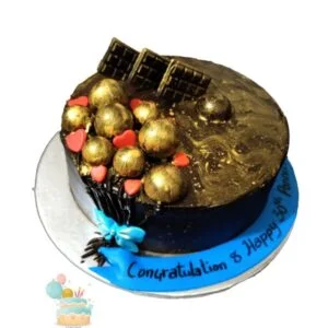 Chocolate Truffle Cake with Gold Dusting | Cake Creation | Cake Delivery Online | Bangalore’s Best Baker