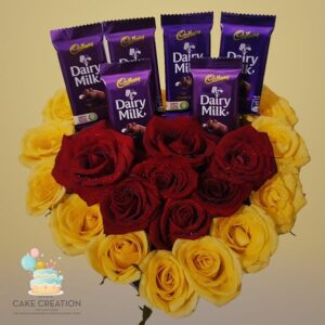 Heart shape flower chocolate Bouquet | Cake Creation | Cake Delivery Online | Bangalore’s Best Baker