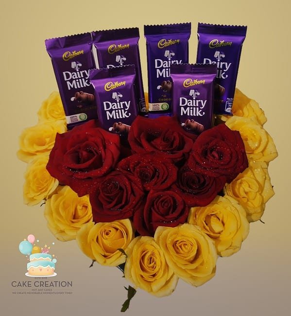 Heart shape flower chocolate Bouquet | Cake Creation | Cake Delivery Online | Bangalore’s Best Baker