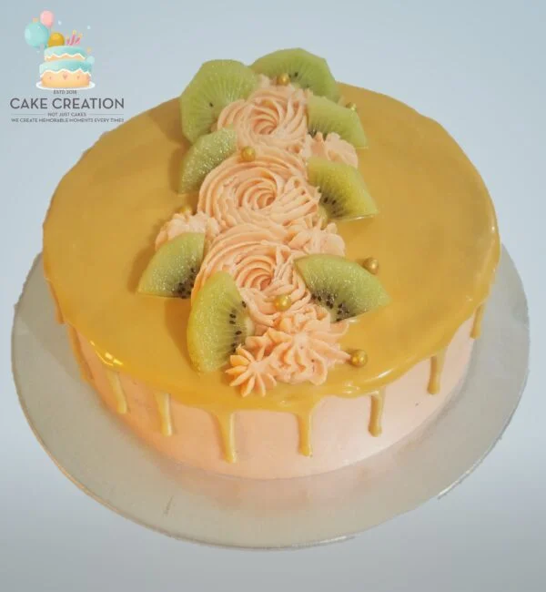 Kiwi Mango Fruit Cake - Cake Creation