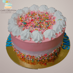 Vanilla Rainbow Sprinkle Cake - Cake Creation