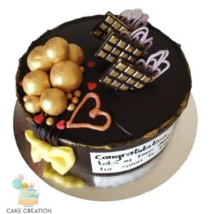 Chocolate Truffle Cake with Gold Dusting | Cake Creation | Cake Delivery Online | Bangalore’s Best Baker
