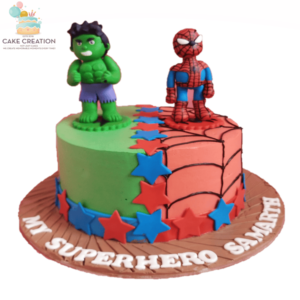 Hulk Spiderman Cake
