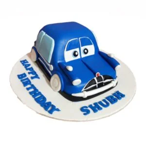 Blue Herbie Car Cake