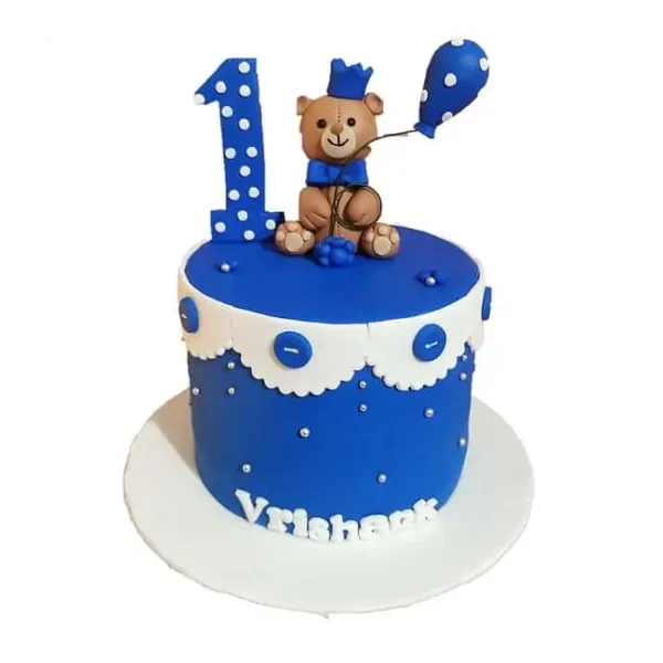 1st Birthday Teddy Bear Cake